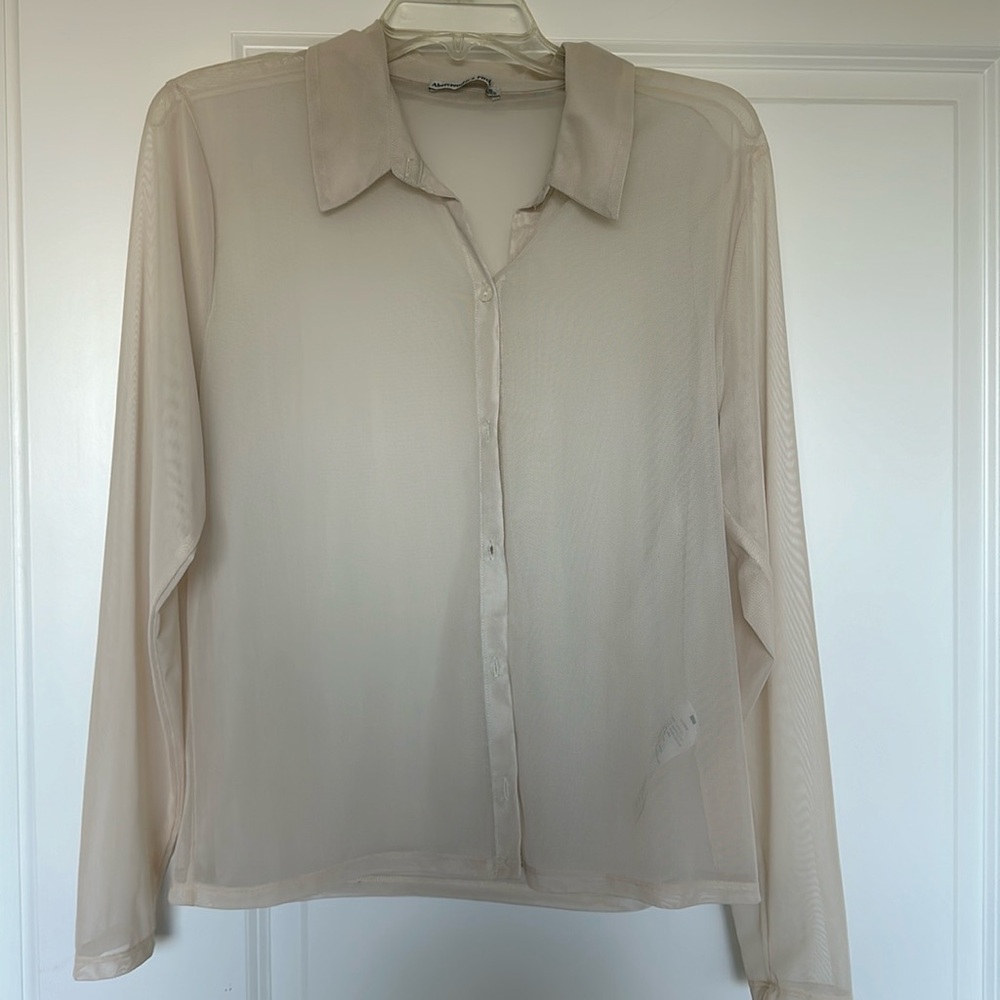 Sheer Long sleeve Abercrombie and Fitch shirt